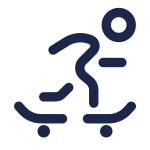 Skateboarding Round SVG Icon